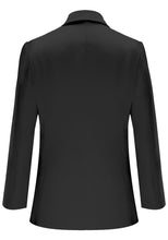 Load image into Gallery viewer, Black Notch Lapel Single-Button Blazer