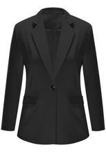 Load image into Gallery viewer, Black Notch Lapel Single-Button Blazer