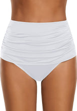 Load image into Gallery viewer, Women High Waist Ruched Swim Bottom