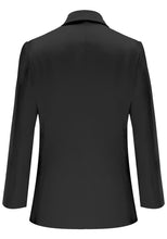 Load image into Gallery viewer, Black Notch Lapel Single-Button Blazer
